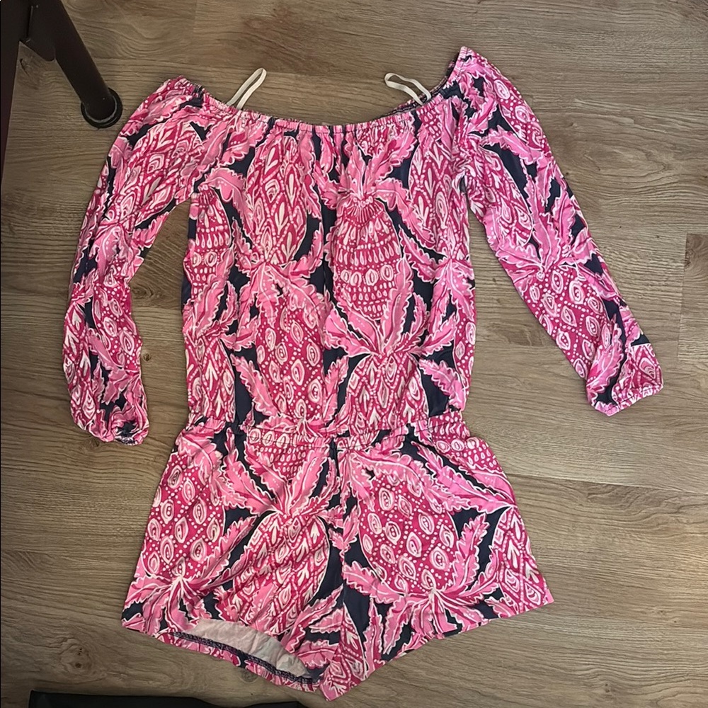 Lilly Pulitzer Pink and Navy Jumpsuit
